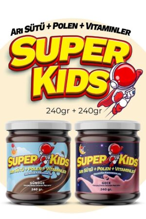 معجون سوبر كيدز بنكهة الكاكاو والفراولة لدعم صحة الأطفال (240 جرام)